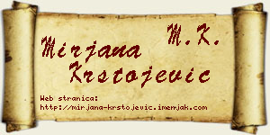 Mirjana Krstojević vizit kartica
